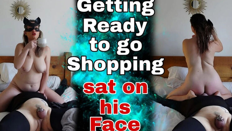 Amateur Femdom Face Sitting - Morning Routine with Masked Mistress