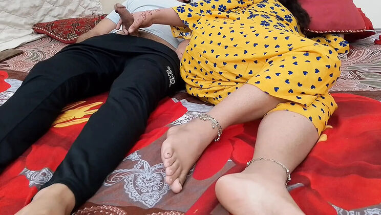 Indian Stepmom Helps Horny Stepson Masturbate - QueenbeautyQB Hot Desi Roleplay