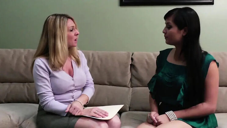 Nina Hartley MILF eats teen Angela Attison pussy - Lesbian big tits fingering hard