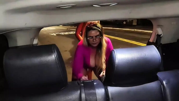 Hot Brazilian Stepmom Tiffany Montavani Fucks Young Stepson in Car - Big Tits, Blowjob & Public Sex