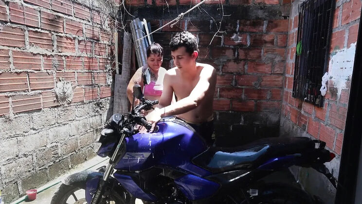 Lexly_16 and Magoculionero: My Neighbor Washes My Motorcycle Then Gives Me a Blowjob and Fucks Me Doggystyle