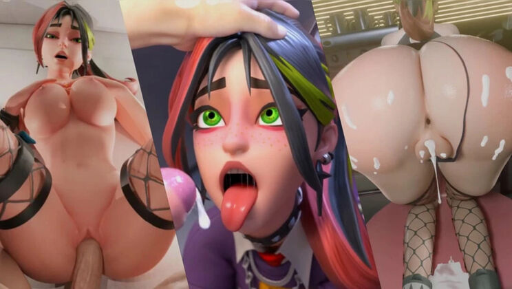 Helsie Fortnite Hentai Compilation - Anal Creampie & Rough Teen Sex in 3D Animation