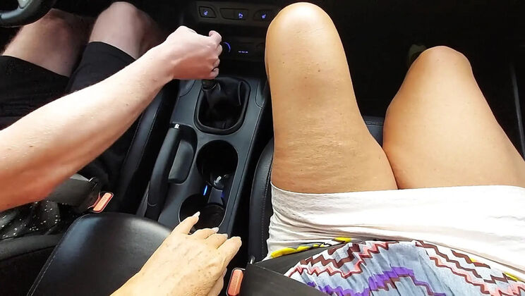 Horny MILF in Heels Seduces Taxi Driver on Morning Ride to Office