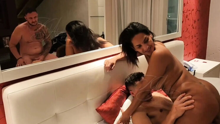 Kel Abate Hot Latina MILF Double Penetration Threesome Blowjob Rough Sex