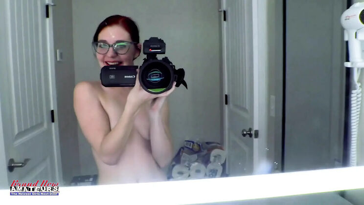 Petite Redhead Librarian MILF Takes Giant Cum Rope in Submissive Blowjob & Fucking - Part 2