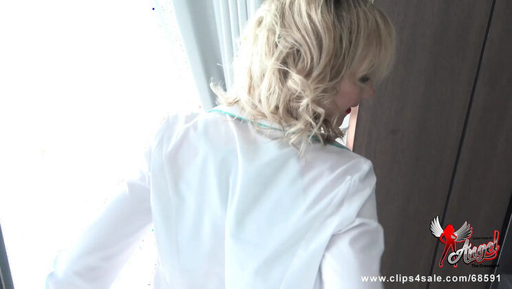 Sweetie Nurse Angel Surrender Blowjob Footjob Lingerie Cum in Mouth