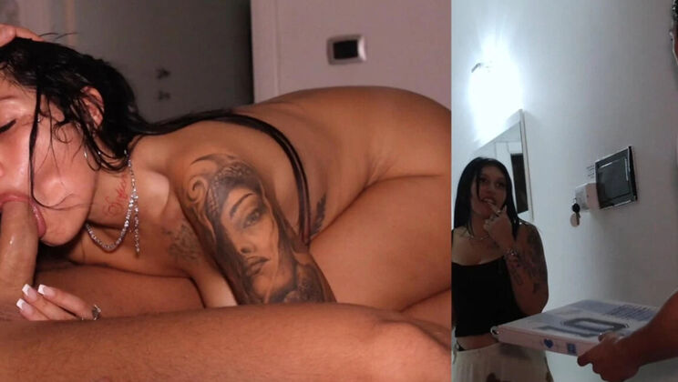 Hot MILF Calls For Pizza And Gets Hardcore Sex With Delivery Guy - Blowjob, Facial, Doggy Style