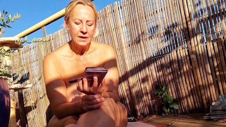 Mature Blonde Wife Selena Gets Her Feet Worshipped & Soles Licked Outdoor