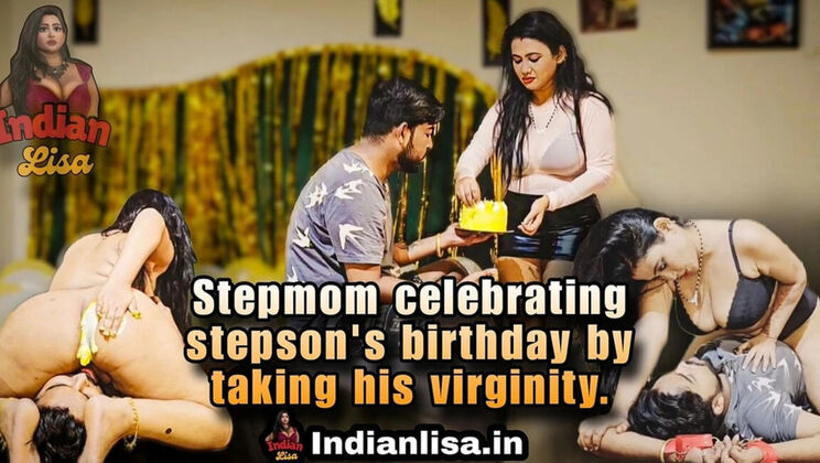Indian Stepmom Takes Stepson's Virginity For His 18th Birthday - Big Natural Tits & Big Ass