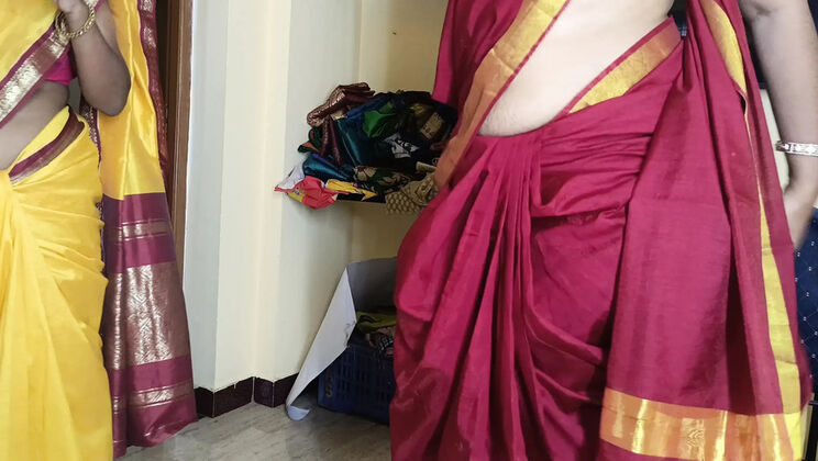 Homemade Indian Housewife Threesome - Tamil Maid & Teacher Fuck in 4K