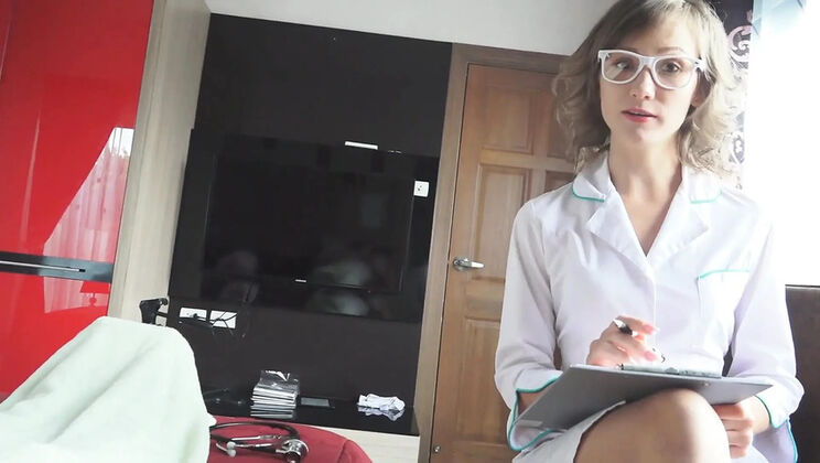 Sexy Nurse Angel The Dreamgirl Handjob in White Dress POV HD