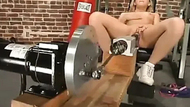 Blonde Teen Petite Solo Masturbation with Sex Toy and Fucking Machine Squirts