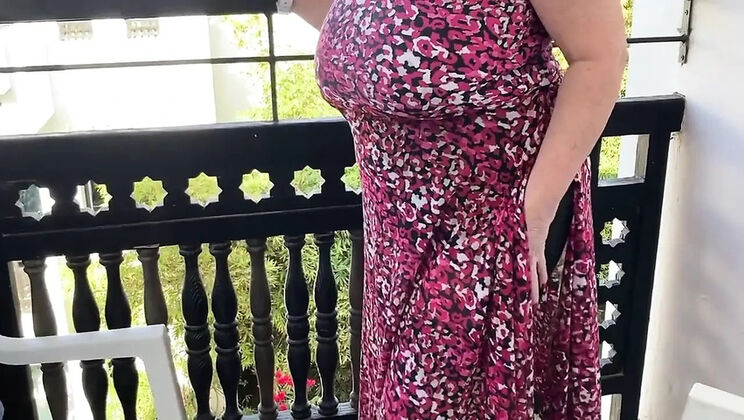 Stunning Aunty Sandra in Black Stockings and Girdle - Big Tits Amateur Solo