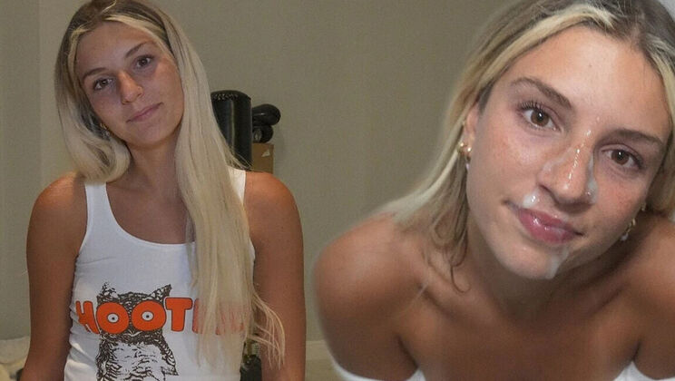 Ambie Bambii Halloween Blowjob POV - Teen Amateur Facial at Wild Party