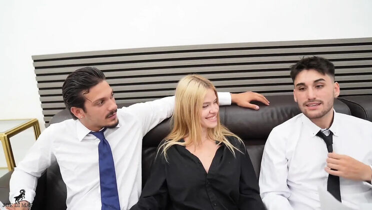 Rossa Vaxx Double Penetration Blowjob Threesome with Joe Di Marco & Papi Rodriguez - Big Cock MILF