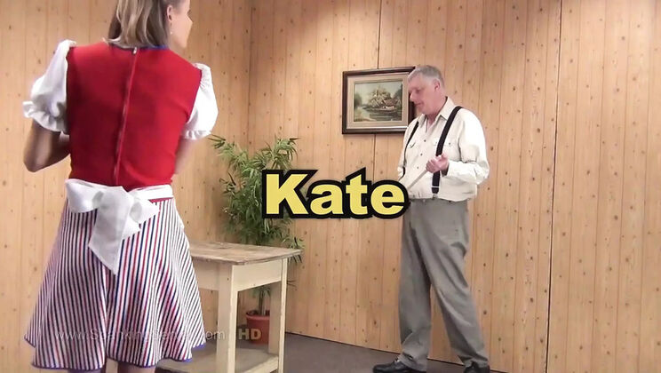 Blonde Teen Kate Caning Punishment - BDSM Spanking HD Video