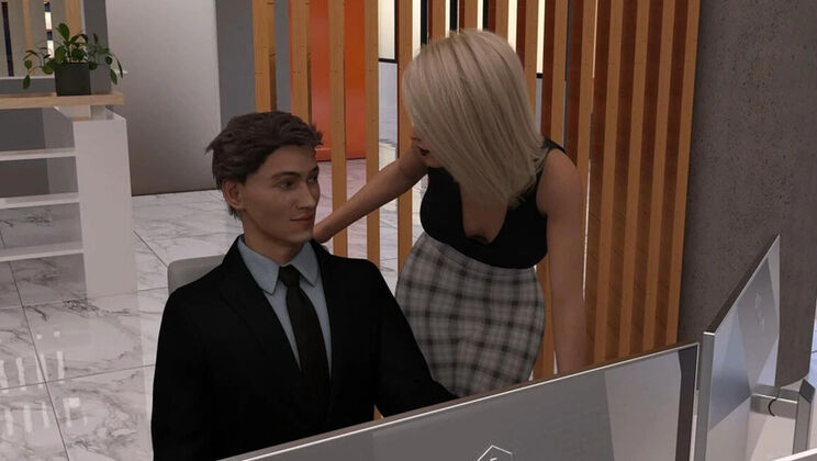 Stepbrother Catches Wife Melody's Cleavage - Amateur Blonde MILF Nude Scene