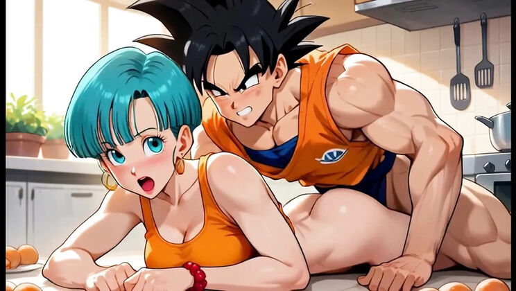 Goku Fucks Horny Bulma Doggystyle - Uncensored Anime Hentai Moaning & Big Dick