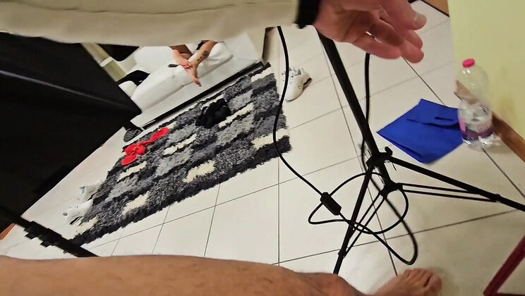 Hot Italian Brunette Wife Shows Her Feet & Drinks Cum - Full Amateur Homemade Sex