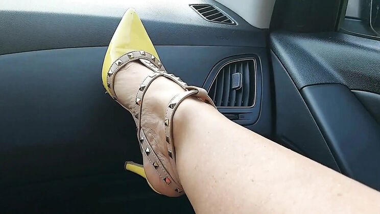 Step Mommy Adrian: Hot MILF in Short Skirt and High Heels Masturbates in Taxi on Way to Work Part 2
