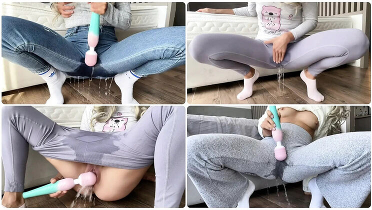 Hot Amateur Mary Squirting Orgasm in Tight Leggings - Extreme Solo Masturbation Compilation