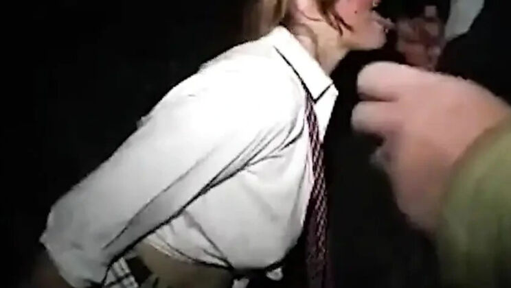 Amateur Dogging Gangbang with Blonde MILF Missy Kink - Huge Cumshot Swallowed in Car