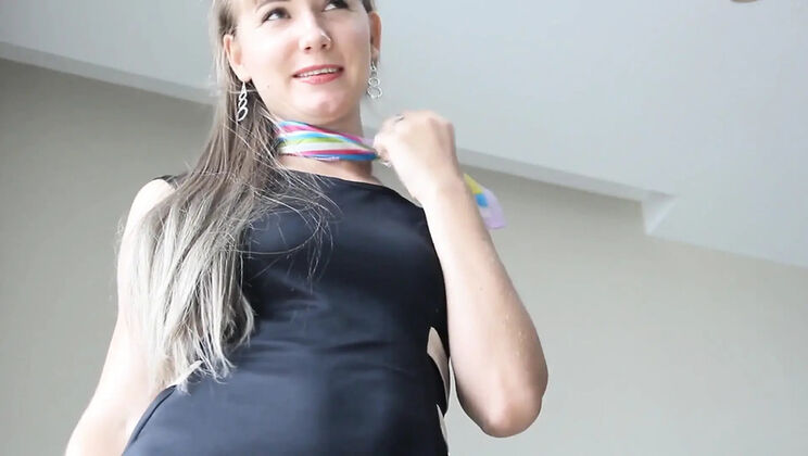 Secretary Angel The Dreamgirl Blowjob POV - Satin Scarf Handjob & Cumshot on Dick