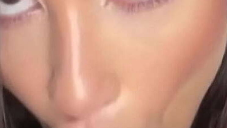 Skinny Teen Selena Garcia Gagging Deepthroat Blowjob - Cum in Mouth Casting POV