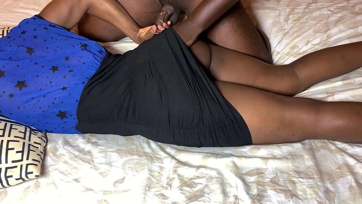 African Maid Fucked Hard By Boss In Her Dress - Rough Sex With Tight Pussy & Big Cock