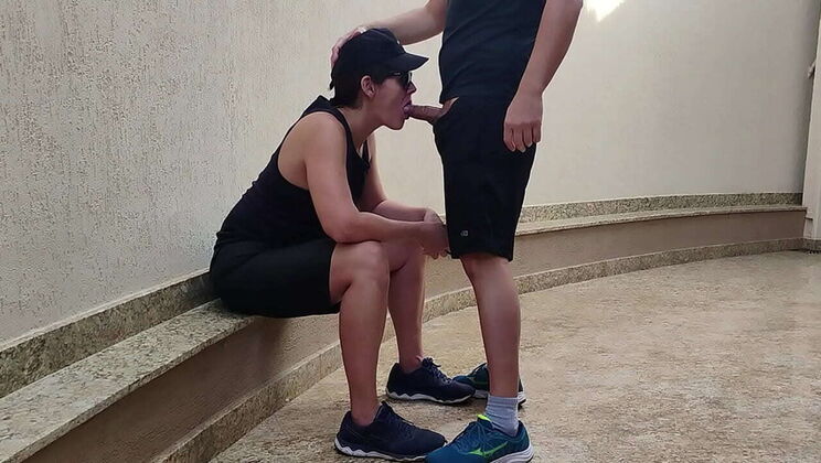 Amateur Garage Sex: Butch Lesbian First Time Pussy Fucking with Hard Fast Creampie