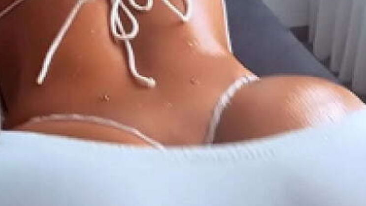 Oily Latina Brunette Gets Rough Doggystyle Creampie - Homemade POV with Big Cock