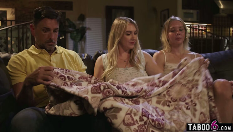 Stepdad Ryan Driller Fucks Teen Stepdaughter & Her Bisexual Blonde Friend Sophia Sterling