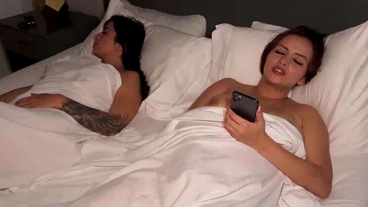 Lesbian Latina MILFs Silvana Lee & GiGi Ortiz - Sneaky Bedroom Masturbation Turns Into Passionate Pussy Licking & Squirting Sex