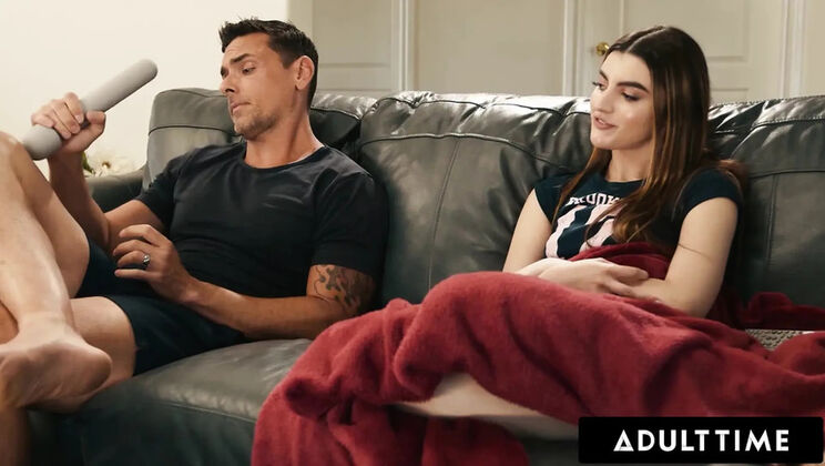 Stepdad Catches Petite Brunette Julia James Squirting By Accident While Masturbating Sneakily - Mature POV Orgasm