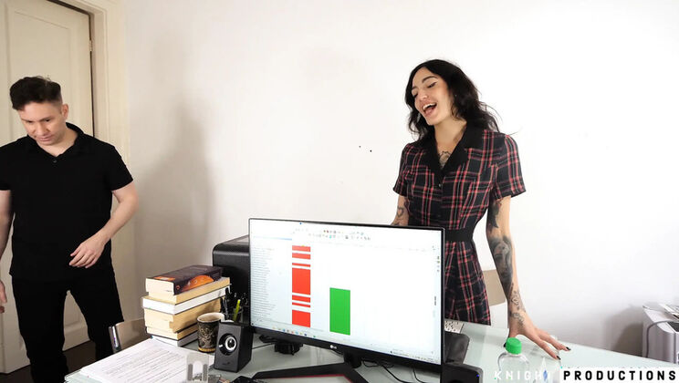 Brisen Squirting Secretary Fucked Hard On Desk - Facial & Swallow