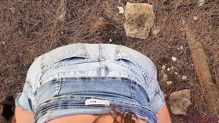 Nicky Mist Stepsister Blowjob in Ruined House POV 60fps