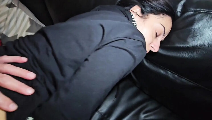 Girl Next Door Masturbates Horny on Couch - Big Tits Amateur Italian MILF