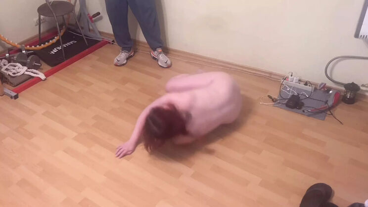 Redhead Russian Slave Training - Barking & Licking Shoes BDSM Punishment