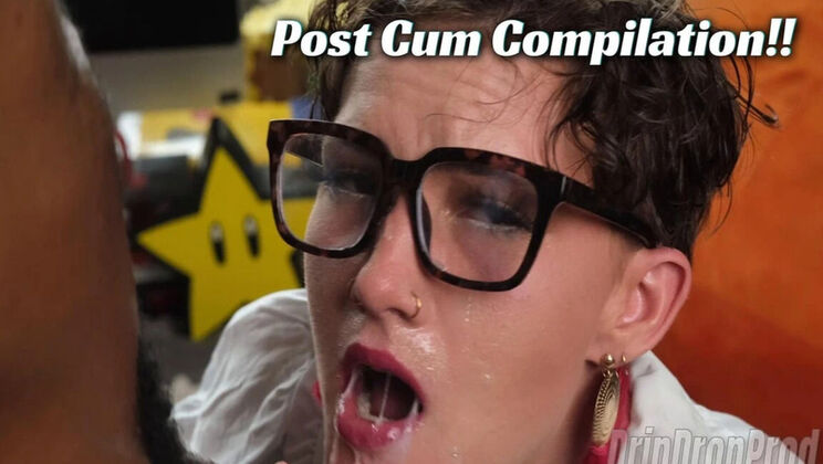 Emma Shay Post Cum Blowjob Compilation - BBC Facial & Cumshot with Ahanu Reed