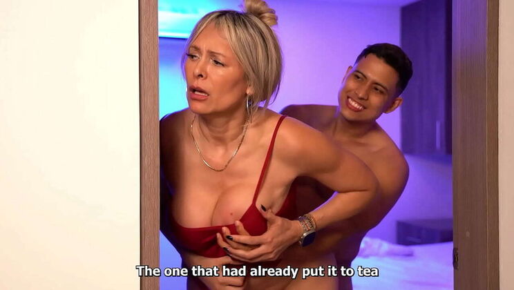 Stepmom Monique Fuentes shares bed with stepson Angel Cruz - don't make noise!
