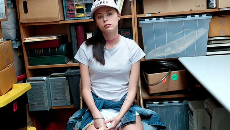 Naughty Teen Caught Shoplifting Gets Rammed by Security Guard