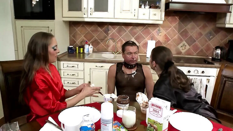 Submissive German MILF Covered in Messy Food Fetish Delight