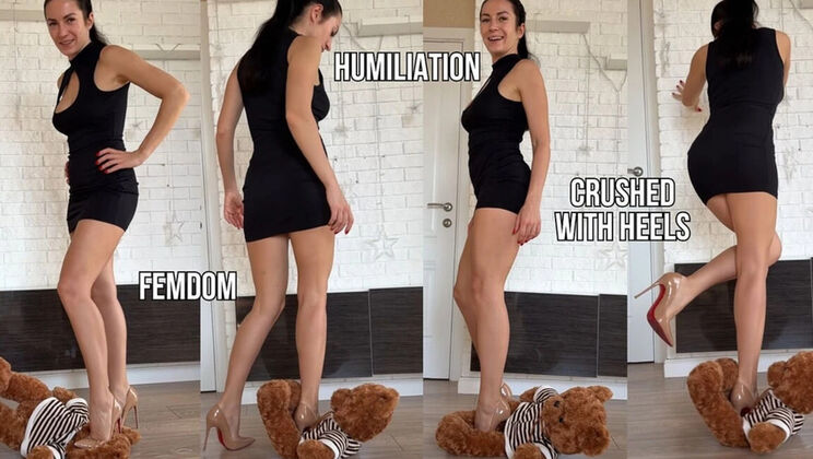 Princess Monica Destroys a Toy with Her Stilettos – Brutal CBT Femdom