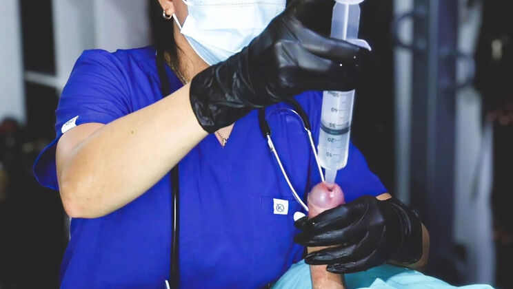 Femdom Nurse Milks & Sounds My Cock | DominaFire Medical Exam
