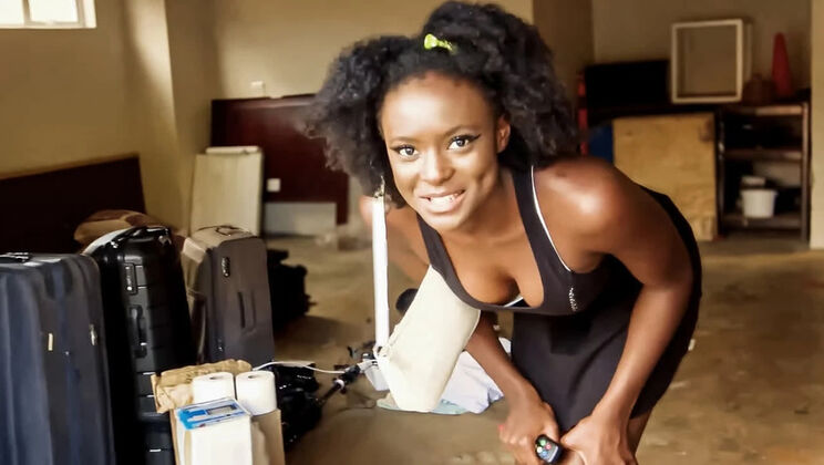 Deep Throat POV: Hot Ebony Realtor Gets Rough Hardcore Fuck by Tourist