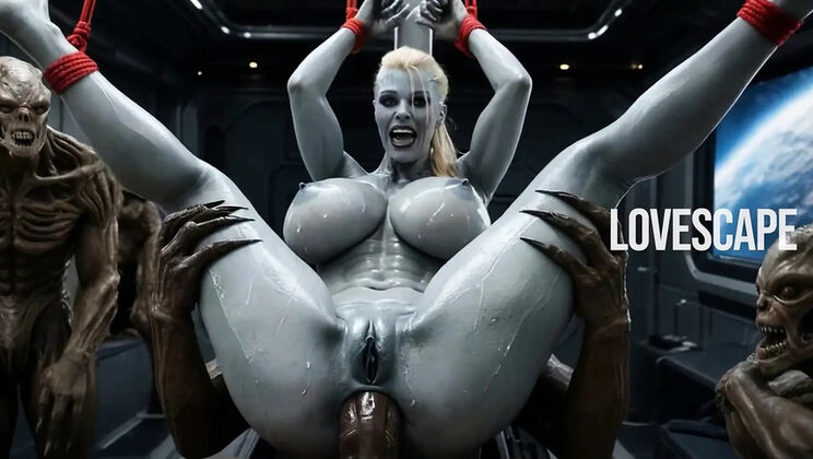 Alien Babe Tries Anal For First Time, Regrets It Instantly