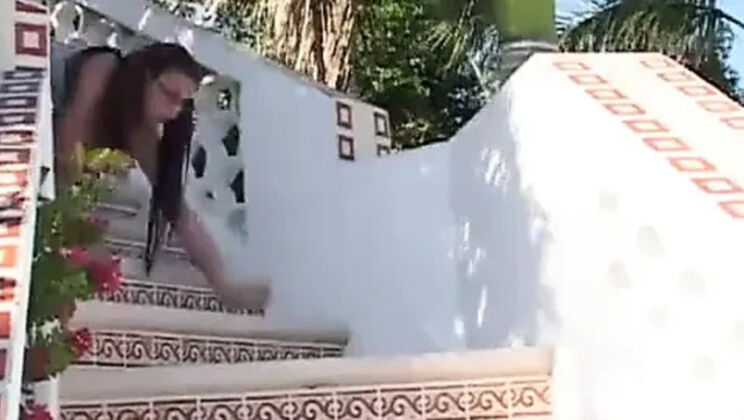 Outdoor Lesbian Pool Punishment: Brooke Bound Serves Kym Wilde