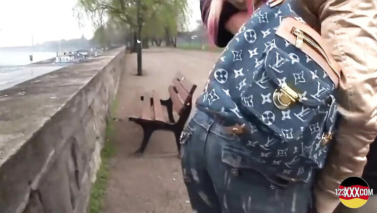 Pierced Milf Gets Horny Outside and Rides Bare