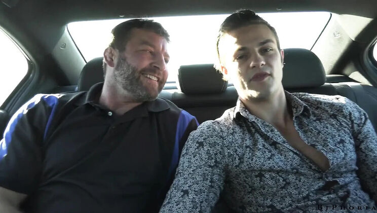 Hot Uber Driver Joins Horny Gay Couple in Backseat for MMF Threesome
