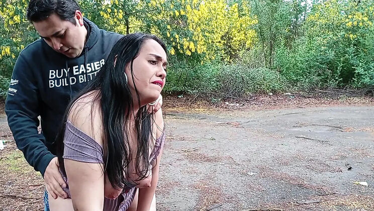 Stepmom gets fucked in car and woods